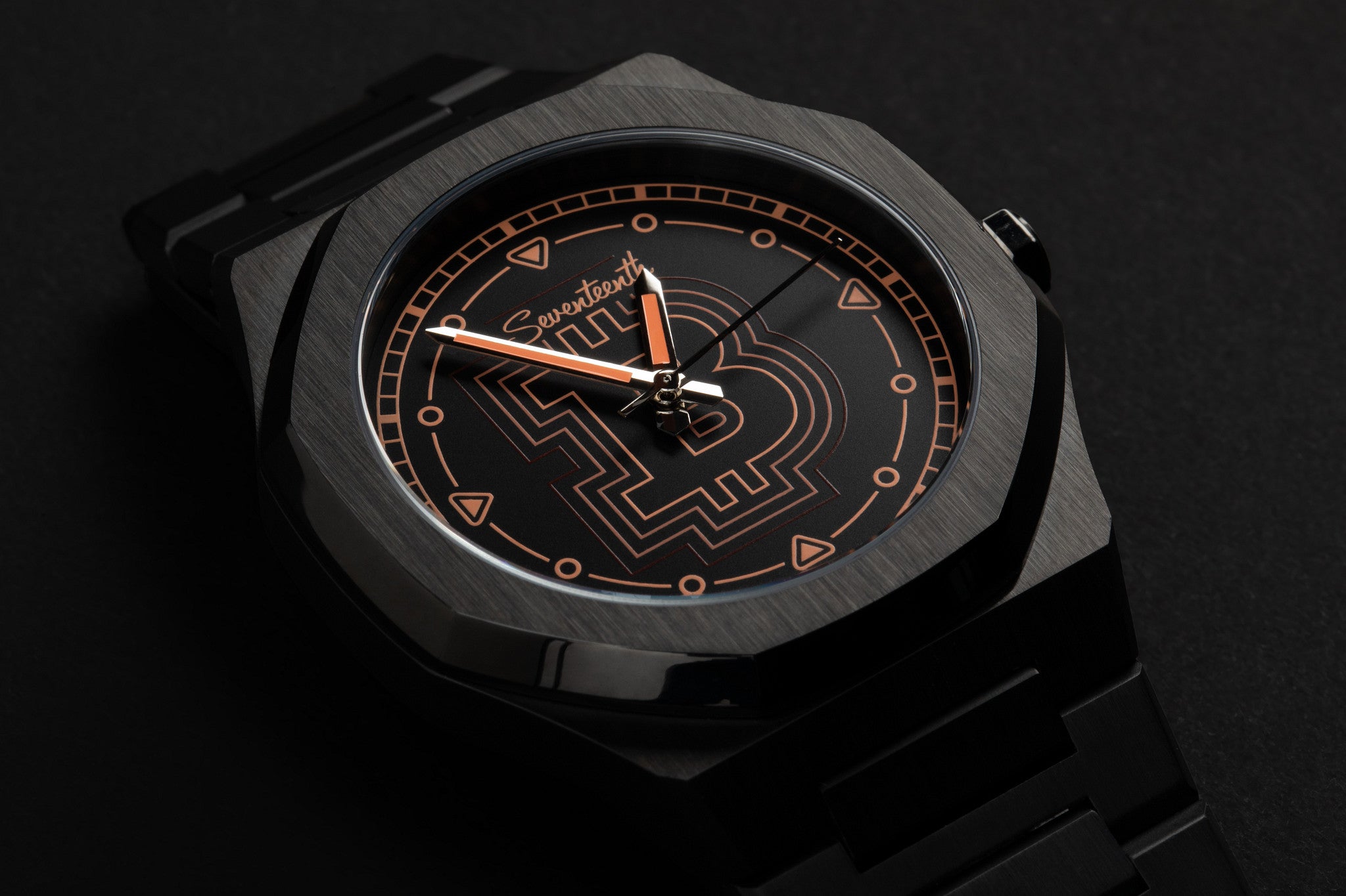 メンズウェア Black Watch Collared Snead Men's Black Watch With Leather Strap Manufacturer, Custom